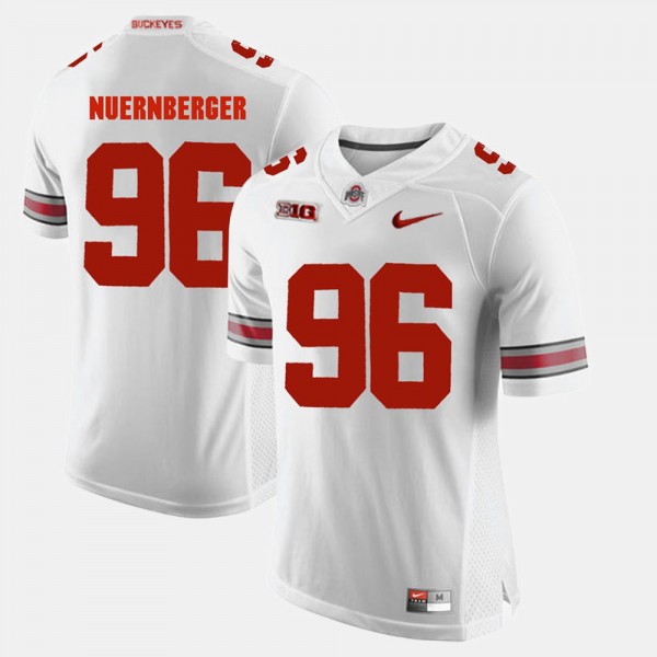 Ohio State Buckeyes Sean Nuernberger Men's #96 Game Alumni White College Football Jersey 2404WOHU4